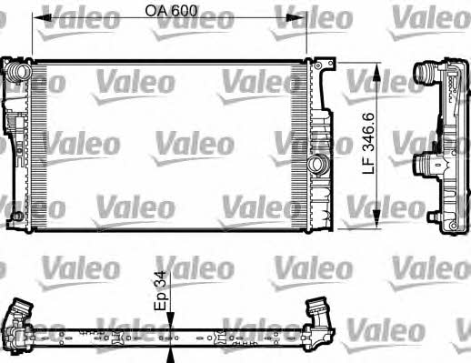 Valeo 735464 Радіатор охолодження двигуна 735464: Приваблива ціна - Купити в Україні на EXIST.UA!