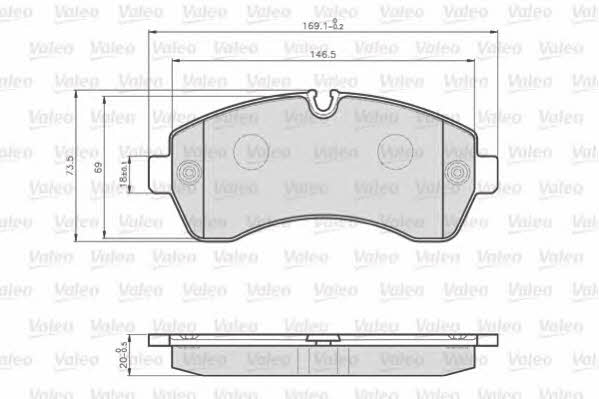 872200 Valeo Тормозные колодки дисковые, комплект