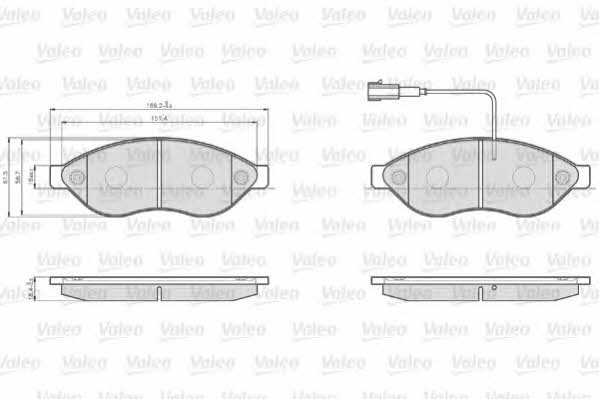 872468 Valeo Тормозные колодки дисковые, комплект