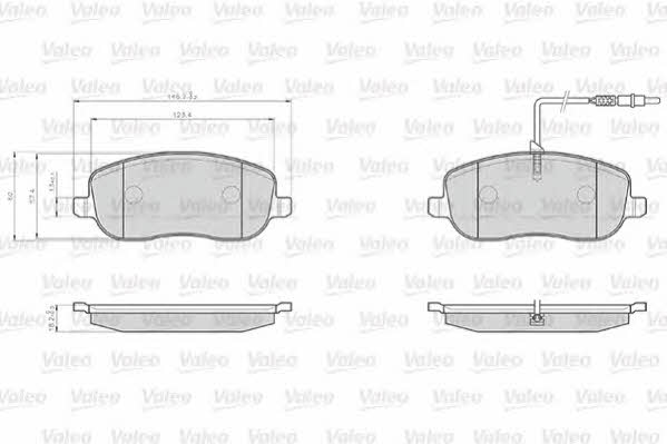 872261 Valeo Тормозные колодки дисковые, комплект