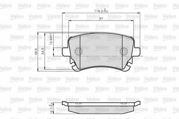 872326 Valeo Тормозные колодки дисковые, комплект