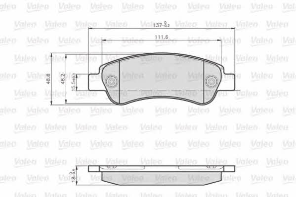 872465 Valeo Тормозные колодки дисковые, комплект