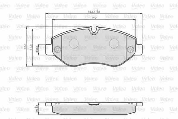 872192 Valeo Тормозные колодки дисковые, комплект