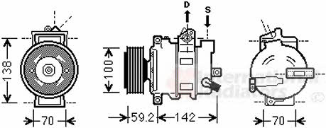 Van Wezel 0300K337 Компресор кондиціонера 0300K337: Купити в Україні - Добра ціна на EXIST.UA!