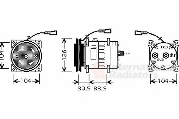 Van Wezel 2800K093 Компресор кондиціонера 2800K093: Приваблива ціна - Купити в Україні на EXIST.UA!