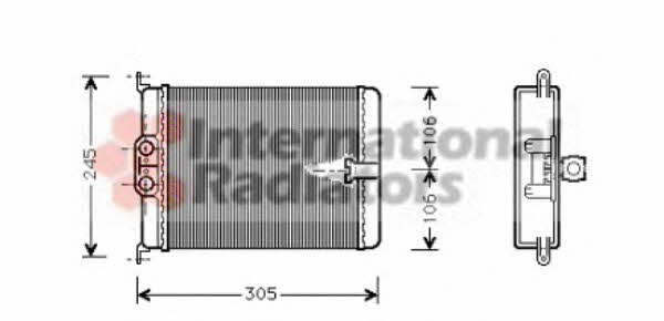 Van Wezel 30006187 Радіатор опалювача салону 30006187: Приваблива ціна - Купити в Україні на EXIST.UA!