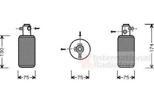 3000D291 Van Wezel Осушитель кондиционера