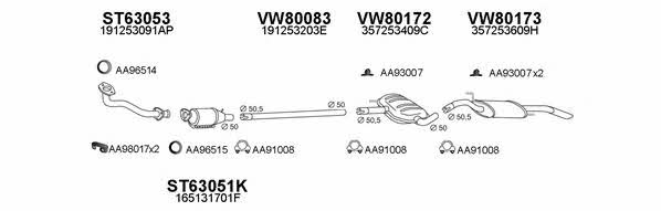  800132 Система випуску відпрацьованих газів 800132: Купити в Україні - Добра ціна на EXIST.UA!