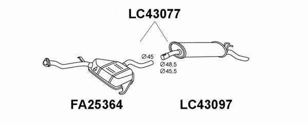 Veneporte LC43077 Глушник, задня частина LC43077: Купити в Україні - Добра ціна на EXIST.UA!