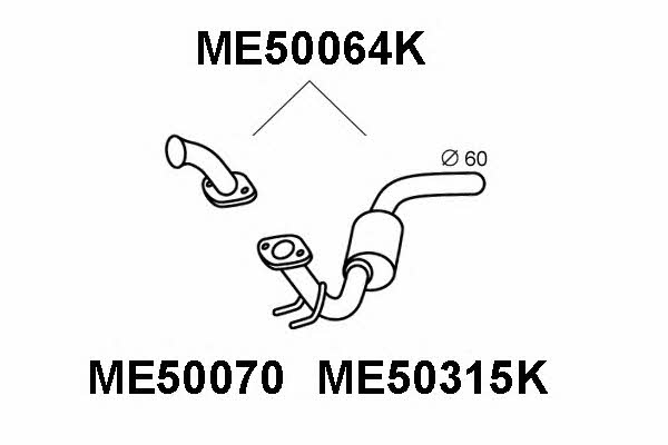  ME50064K Каталізатор ME50064K: Купити в Україні - Добра ціна на EXIST.UA!