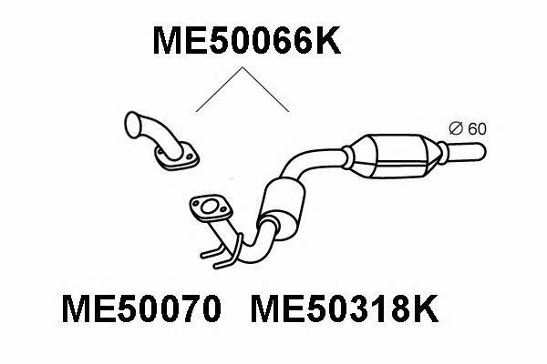  ME50066K Каталізатор ME50066K: Купити в Україні - Добра ціна на EXIST.UA!