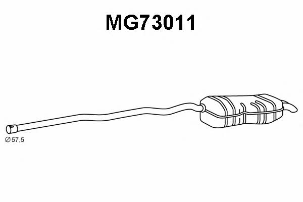 Veneporte MG73011 Глушник, задня частина MG73011: Приваблива ціна - Купити в Україні на EXIST.UA!