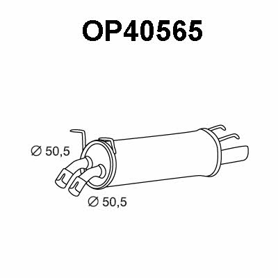 Veneporte OP40565 Глушник, задня частина OP40565: Купити в Україні - Добра ціна на EXIST.UA!