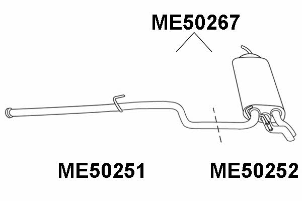 Veneporte ME50251 Вихлопна труба ME50251: Купити в Україні - Добра ціна на EXIST.UA!