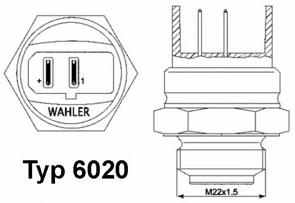 Wahler 6020.92D Датчик увімкнення вентилятора 602092D: Купити в Україні - Добра ціна на EXIST.UA!