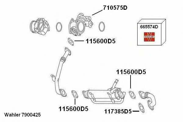 7900425 Wahler Клапан рециркуляции отработанных газов EGR