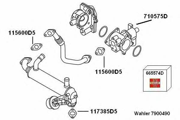 7900490 Wahler Клапан рециркуляции отработанных газов EGR