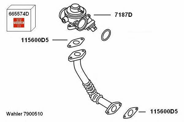 Wahler 7900510 Клапан рециркуляции отработанных газов EGR 7900510: Купить в Украине - Отличная цена на EXIST.UA! 7900510 Wahler Клапан рециркуляции отработанных газов EGR