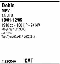 FI22004A Walker Система выпуска отработаных газов