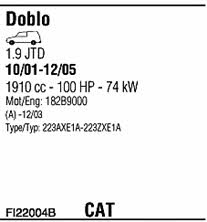 FI22004B Walker Система выпуска отработаных газов
