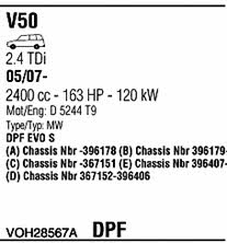  VOH28567A Система випуску відпрацьованих газів VOH28567A: Купити в Україні - Добра ціна на EXIST.UA!