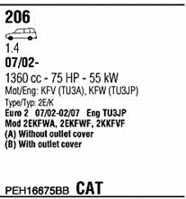 PEH16675BB Walker Система выпуска отработаных газов