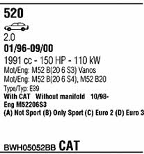  BWH05052BB Система випуску відпрацьованих газів BWH05052BB: Купити в Україні - Добра ціна на EXIST.UA!