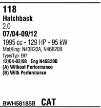 BWH58185B Walker Система випуску відпрацьованих газів