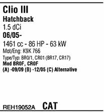 REH19052A Walker Система выпуска отработаных газов
