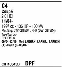  CIH18345B Система випуску відпрацьованих газів CIH18345B: Купити в Україні - Добра ціна на EXIST.UA!