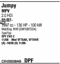 CIH20038AB Walker Система випуску відпрацьованих газів