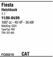 FO20219 Walker Система випуску відпрацьованих газів