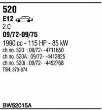  BW52015A Система випуску відпрацьованих газів BW52015A: Купити в Україні - Добра ціна на EXIST.UA!