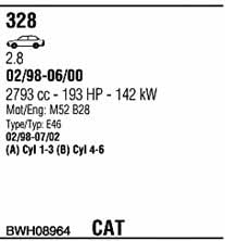 BWH08964 Walker Система выпуска отработаных газов