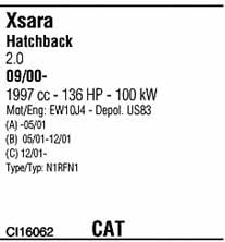 CI16062 Walker Система выпуска отработаных газов