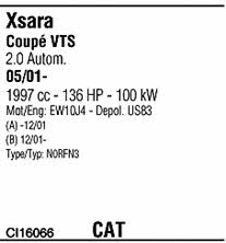 CI16066 Walker Система выпуска отработаных газов