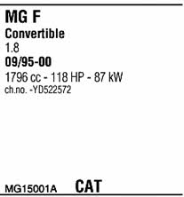 MG15001A Walker Система випуску відпрацьованих газів