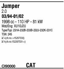 CI90000 Walker Система выпуска отработаных газов