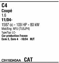 CIH18340AA Walker Система выпуска отработаных газов