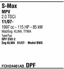 FOH24461AB Walker Система выпуска отработаных газов