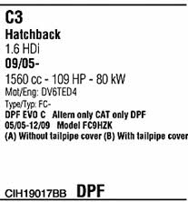 CIH19017BB Walker Система випуску відпрацьованих газів