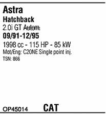 OP45014 Walker Система выпуска отработаных газов