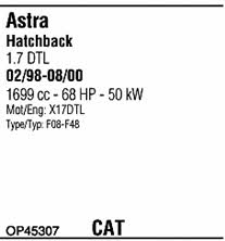 OP45307 Walker Система выпуска отработаных газов