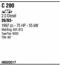 MB20017 Walker Система выпуска отработаных газов