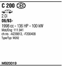 MB20019 Walker Система выпуска отработаных газов