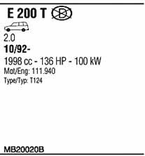  MB20020B Система випуску відпрацьованих газів MB20020B: Купити в Україні - Добра ціна на EXIST.UA!