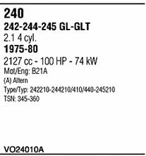  VO24010A Система випуску відпрацьованих газів VO24010A: Купити в Україні - Добра ціна на EXIST.UA!