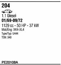  PE20108A Система випуску відпрацьованих газів PE20108A: Купити в Україні - Добра ціна на EXIST.UA!