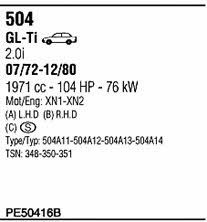  PE50416B Система випуску відпрацьованих газів PE50416B: Купити в Україні - Добра ціна на EXIST.UA!