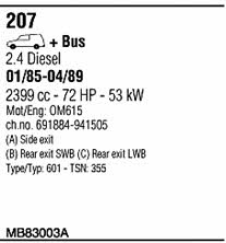  MB83003A Система випуску відпрацьованих газів MB83003A: Купити в Україні - Добра ціна на EXIST.UA!